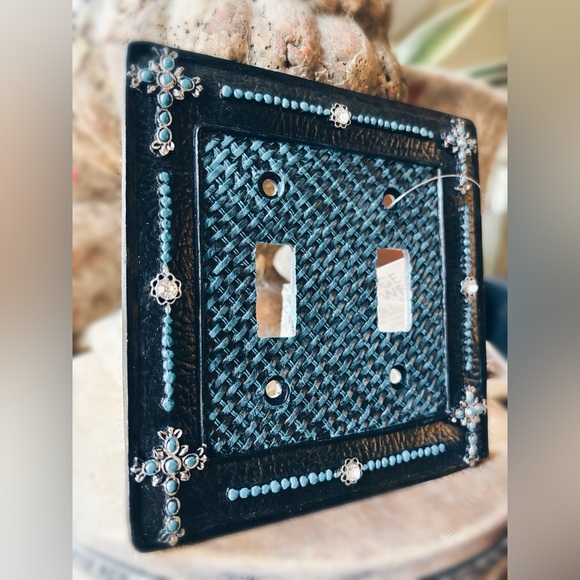 Western Tooled Light Switch Cover Plate Aztec Boho Choice of A,B or C - Picture 9 of 12